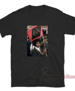 A Woman Holds A Flag Respects The Rayner Funeral T-Shirt