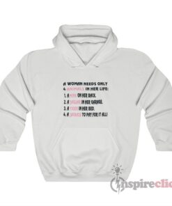 A Woman Needs Only 4 Animals In Her Life Hoodie