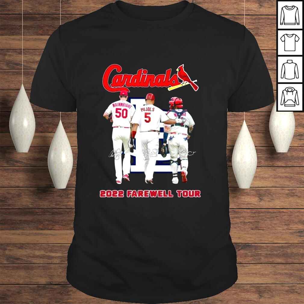Adam Wainwright Albert Pujols and Molina St Louis Cardinals 2022 farewell tour signatures shirt