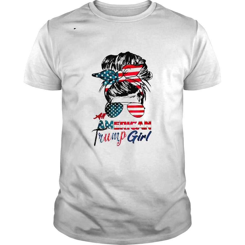 All American Trump Girl US Flag July 4th Patriot Republican Shirt