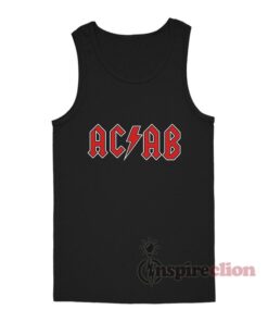 All Cops Are Bastards ACAB In AC/DC Style Logo Tank Top