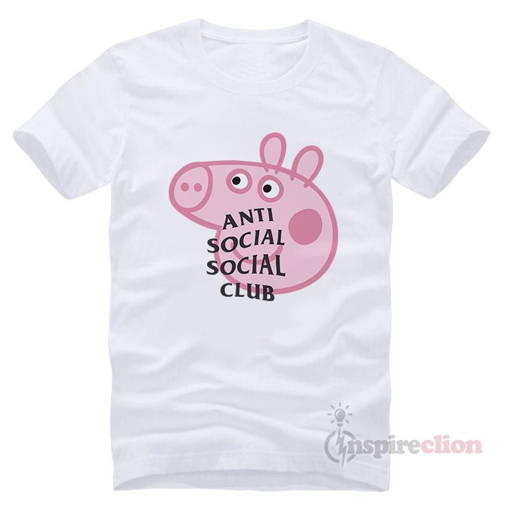 Anti Social Social Club Collab Peppa Pig Funny T-Shirt Cheap Trendy Unisex