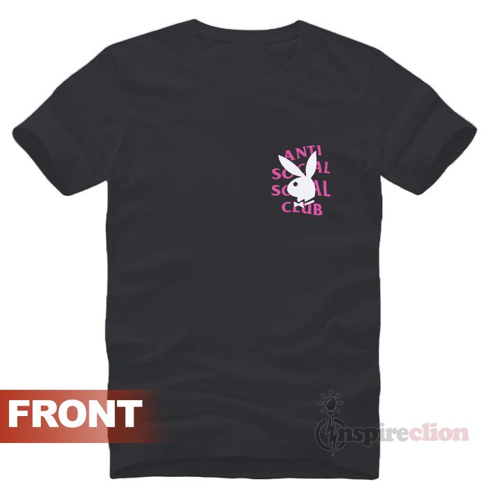 Anti Social Social Club x Playboy Remix BLack T-shirt Unisex