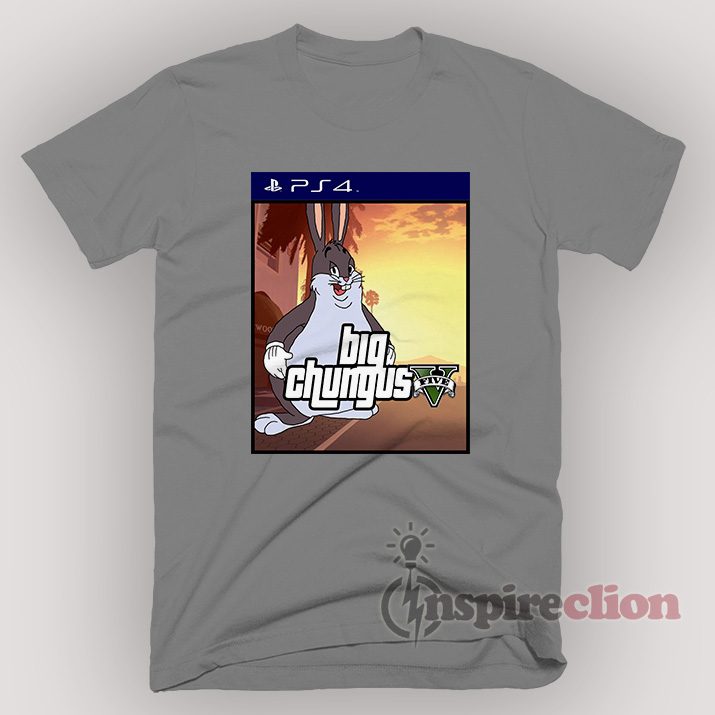 Big Chungus Meme x Playstation Gta V Parody Funny T-Shirt
