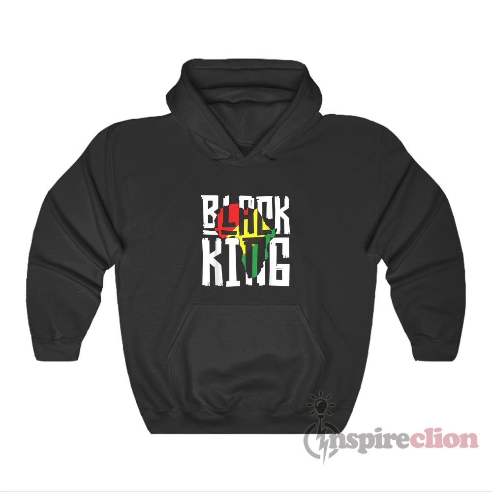 Black King For Boys Men History Month Africa Tribal Hoodie