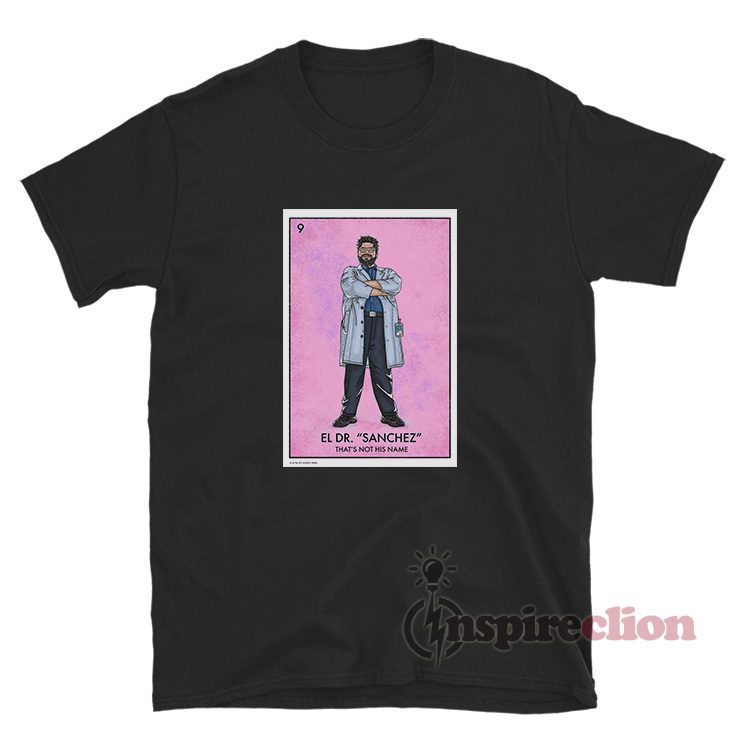 Blue Beetle Harvey Guillen El Dr. Sanchez Loteria Card T-Shirt