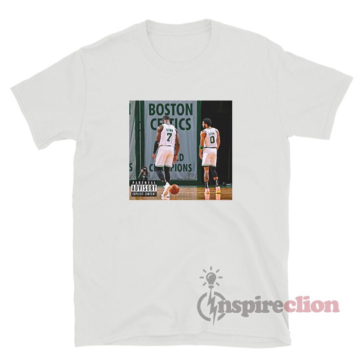 Boston Celtics Tatum And Brown Parental Advisory Explicit Content T-Shirt