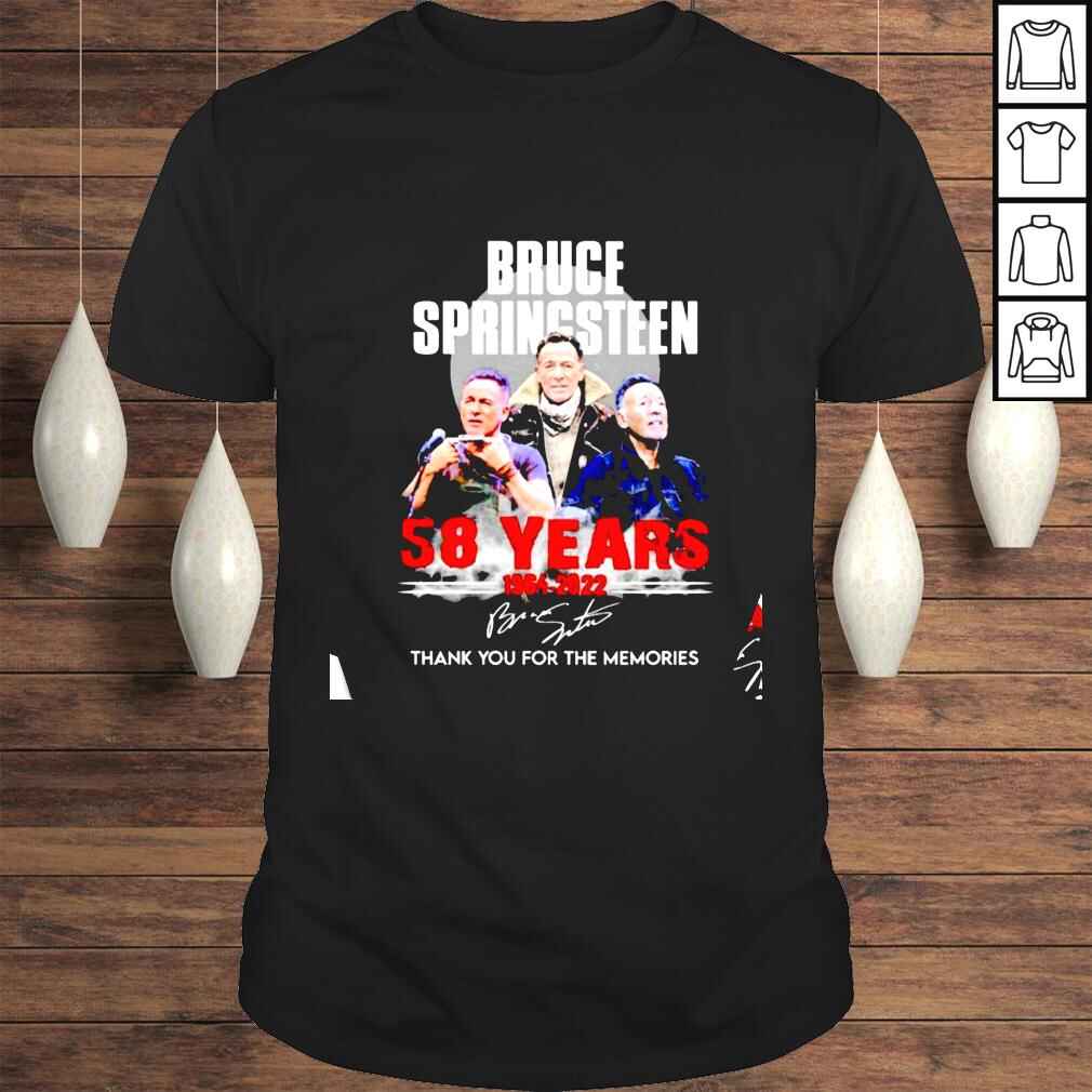 Bruce springsteen 58 years 19642022 thank you for the memories signature shirt