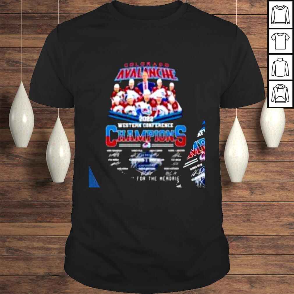 Colorado Avalanche 2022 Western Conference Champions signature thank you for the memories shirt