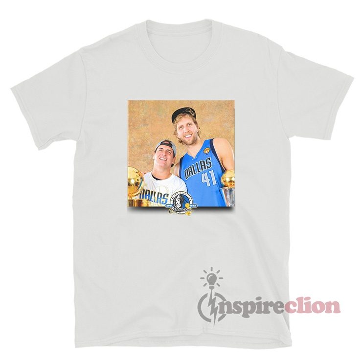 Dallas Mavericks Mitchell & Ness Dirk & Mark Championship T-Shirt