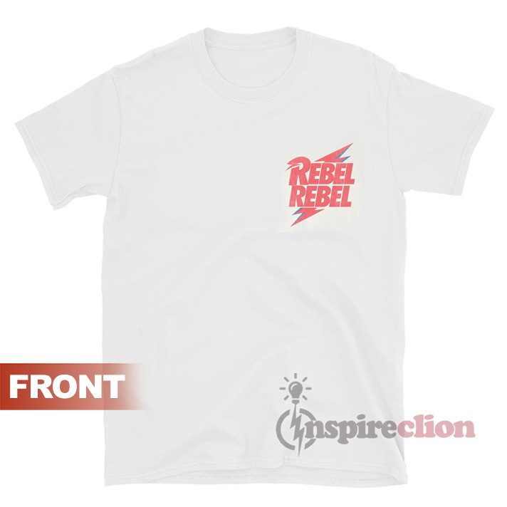 David Bowie Rebel Bolt T-shirt - Front And Back - Two Side