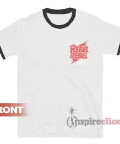 David Bowie Rebel Ringer T-shirt - Front And Back - Two Side