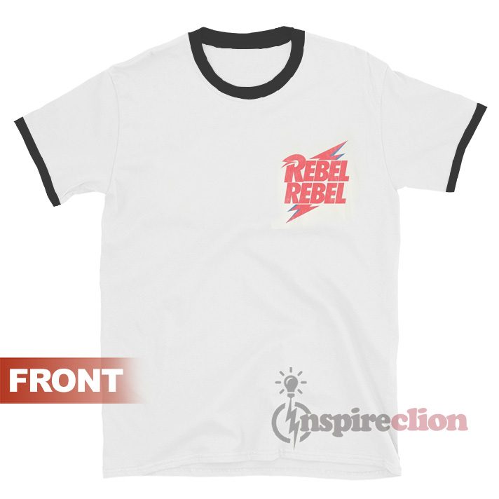 David Bowie Rebel Ringer T-shirt - Front And Back - Two Side