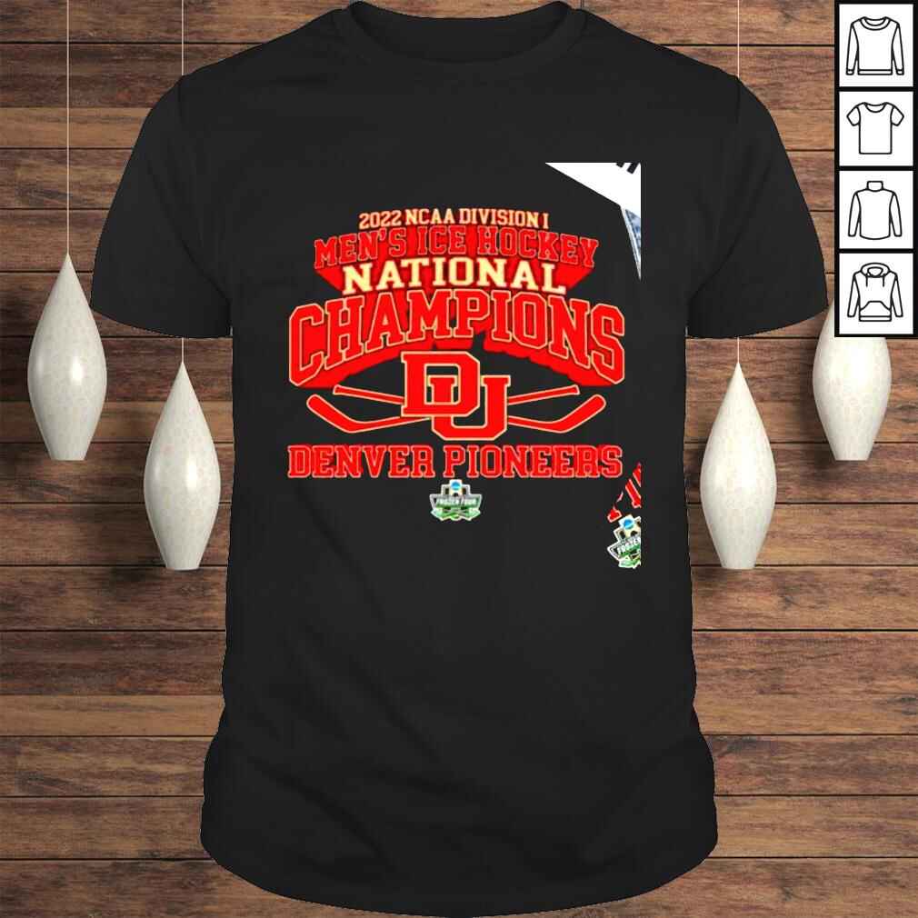 Denver Pioneers 2022 NCAA Division I Mens Ice Hockey National Champions black shirt