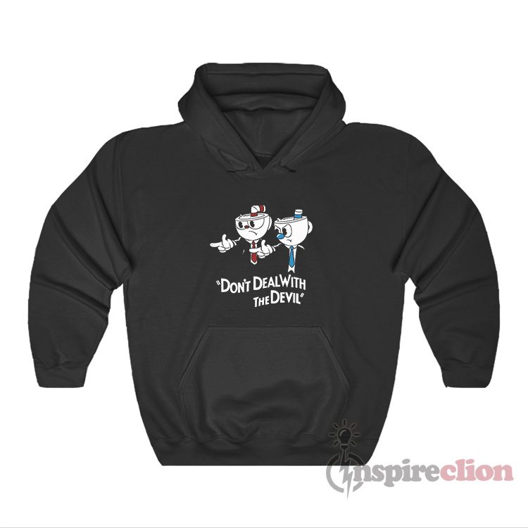 Don't Deal With The Devil Cuphead Pulp Fiction Meme Hoodie