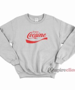 Enjoy Cocaine Coca Cola Parody Sweatshirt Cheap Custom (Red Printed)