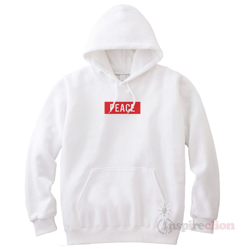 For Sale Peace Red Box logo Hoodie Unisex Cheap Trendy