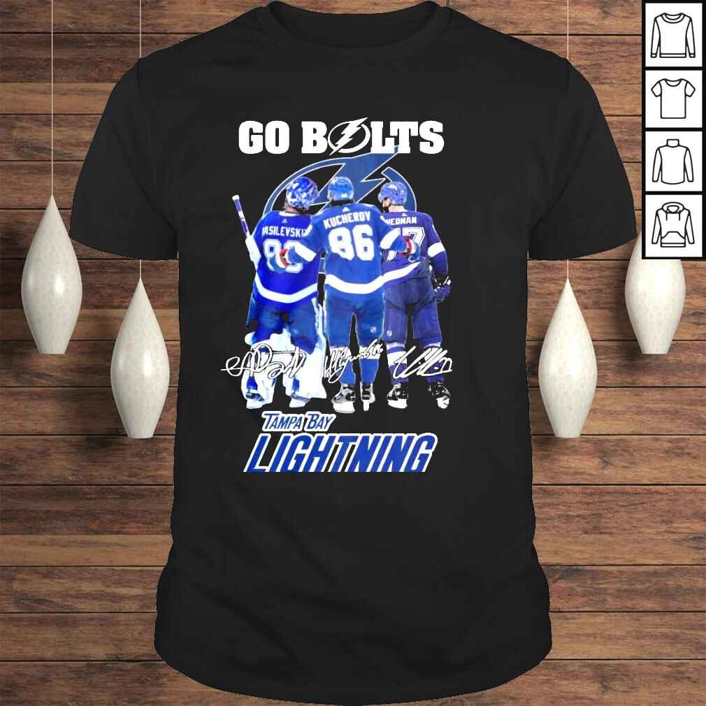 Go bolts go tampa bay lightning hedman vasilevskiy cirellI kucherov shirt