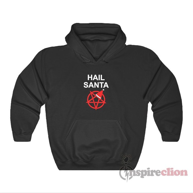 Hail Santa Pentagram Meme Hoodie