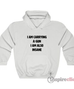 I Am Carrying A Gun I Am Also Insane Hoodie