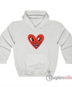 Keith Haring Heart Face Hoodie