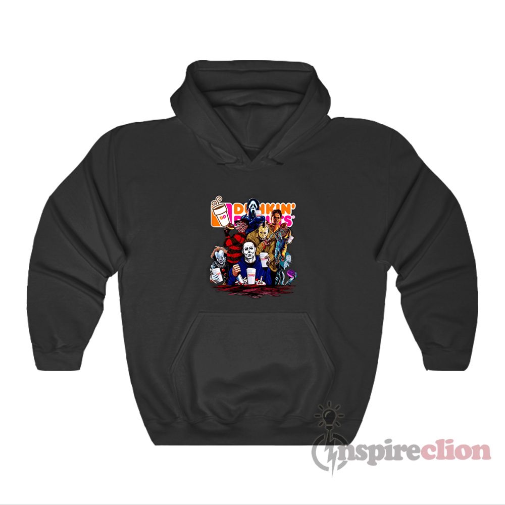 Mashup Horror Movies Killers With Dunkin' Donuts Hoodie