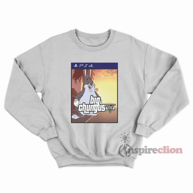 Meme Big Chungus Bunny x Sony Playstation 4 Parody Sweatshirt