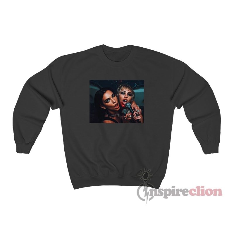 Miley Cyrus And Dua Lipa Go Wild In Prisoner Music Video Sweatshirt