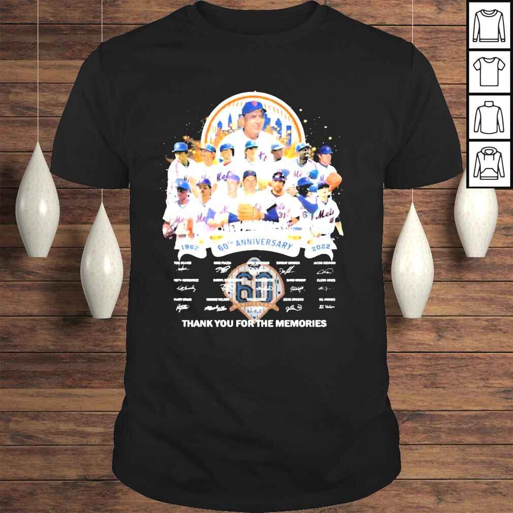New york mets 60th anniversary 2022 thank you for the memories shirt