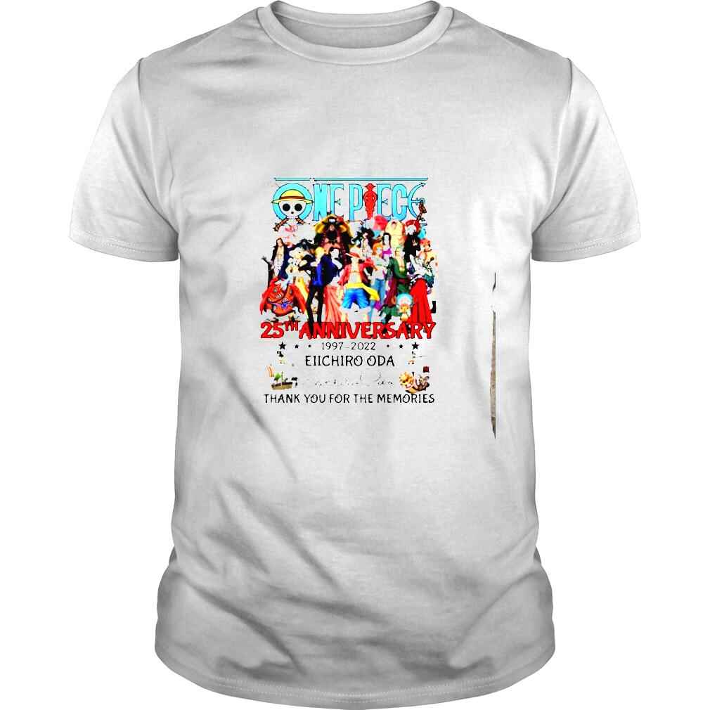 One Piece 25th anniversary 19972022 Eiichiro Oda thank you for the memories shirt
