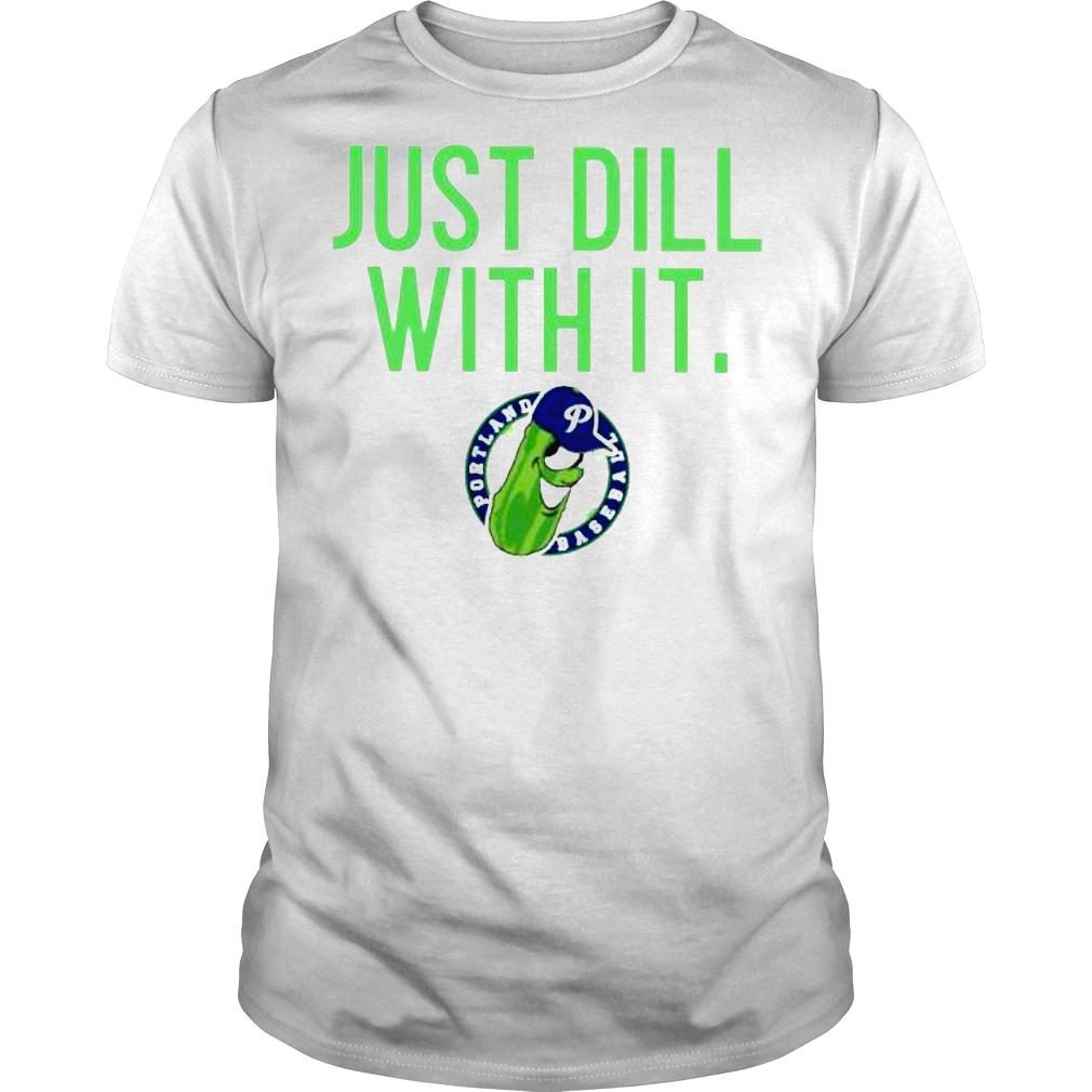 Pickles baseball just dill with it shirt premium fit mens shirt