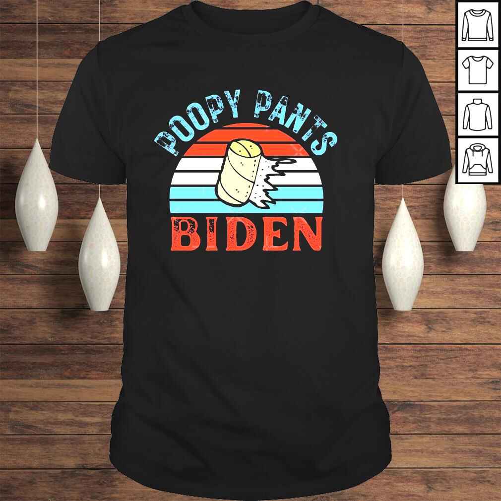 Poopy Pants Biden Empty Toilet Paper Vintage Shirt