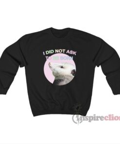 Possum I Did Not Ask To Be Born Sweatshirt