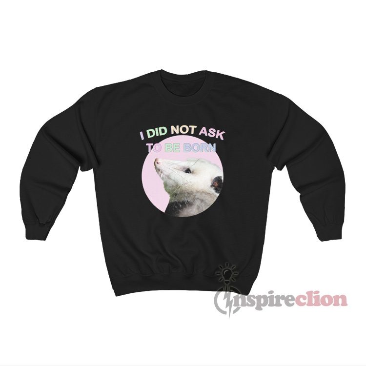 Possum I Did Not Ask To Be Born Sweatshirt