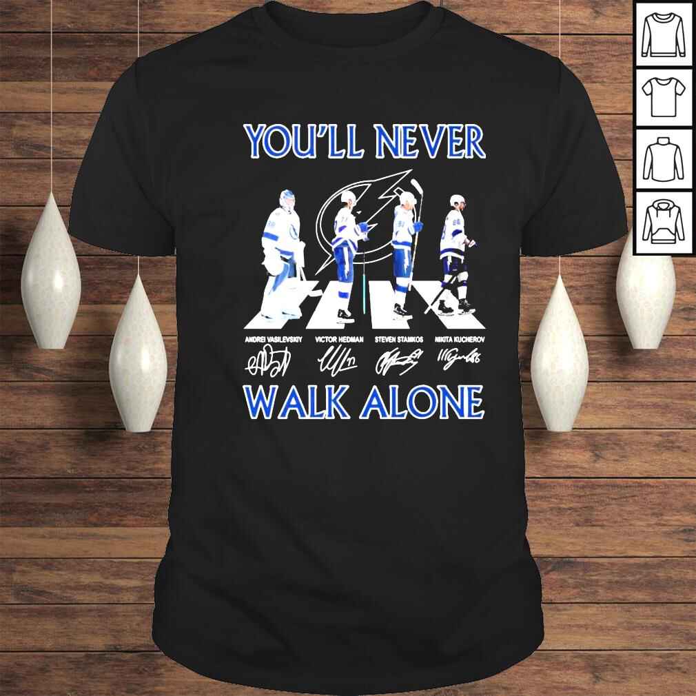 Tampa Bay Lightning Abbey Road Youll Never Walk Alone signatures shirt