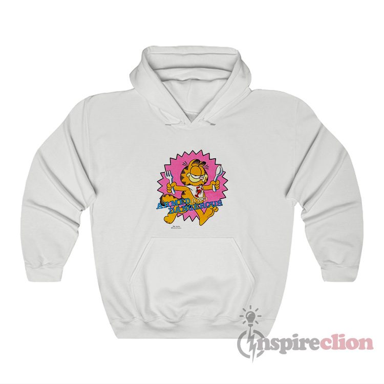 Vintage Garfield Armed And Dangerous Hoodie