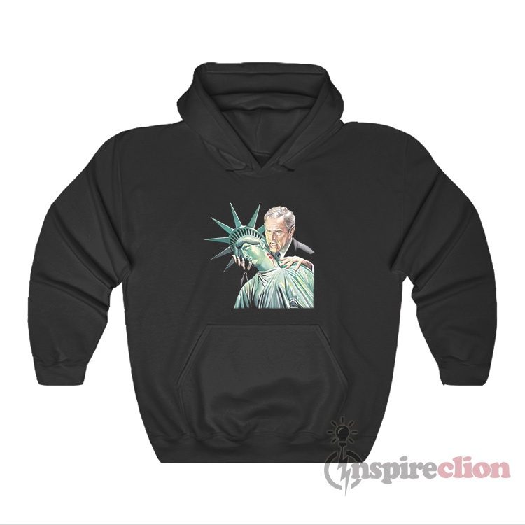 Vintage George Bush Vampire Statue of Liberty Hoodie