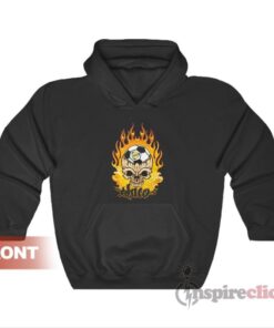 Vintage JNCO Jeans Flaming Skeleton Galaxy Soccer Hoodie