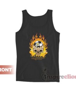 Vintage JNCO Jeans Flaming Skeleton Galaxy Soccer Tank Top