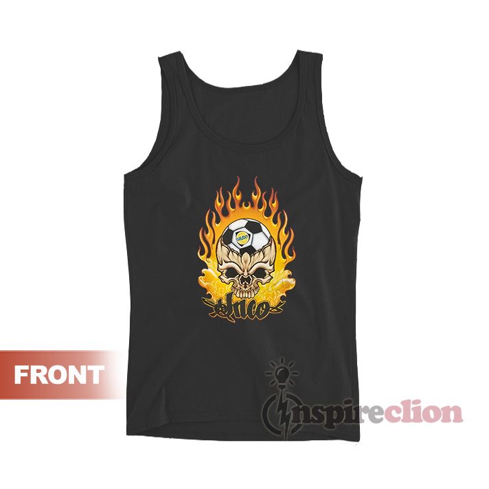 Vintage JNCO Jeans Flaming Skeleton Galaxy Soccer Tank Top