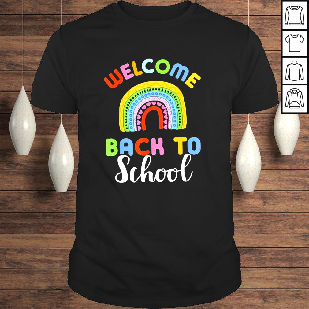 Welcome back to school rainbow for teachers and students shirt