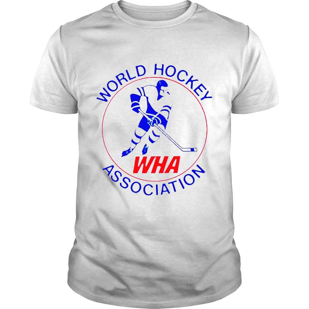 WHA world hockey association hockey defunct sports league logo shirt