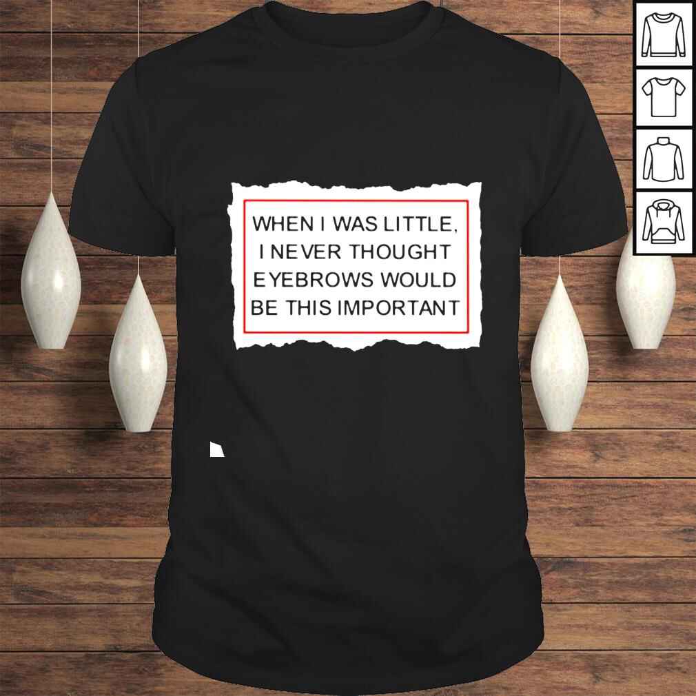 When i was little i never thought eyebrows would be this important shirt