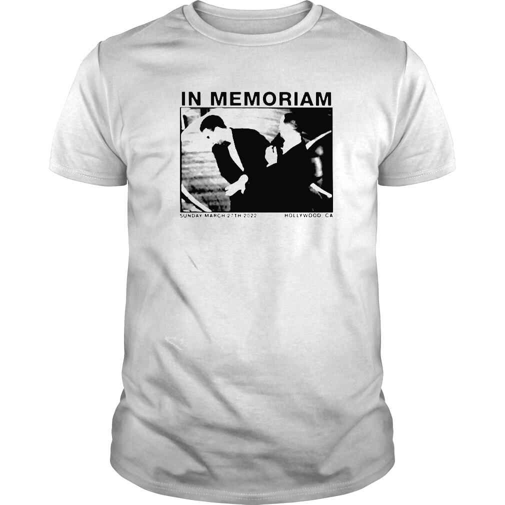 Will Smith slaps Chris Rock in memoriam Sunday March 27th 2022 shirt