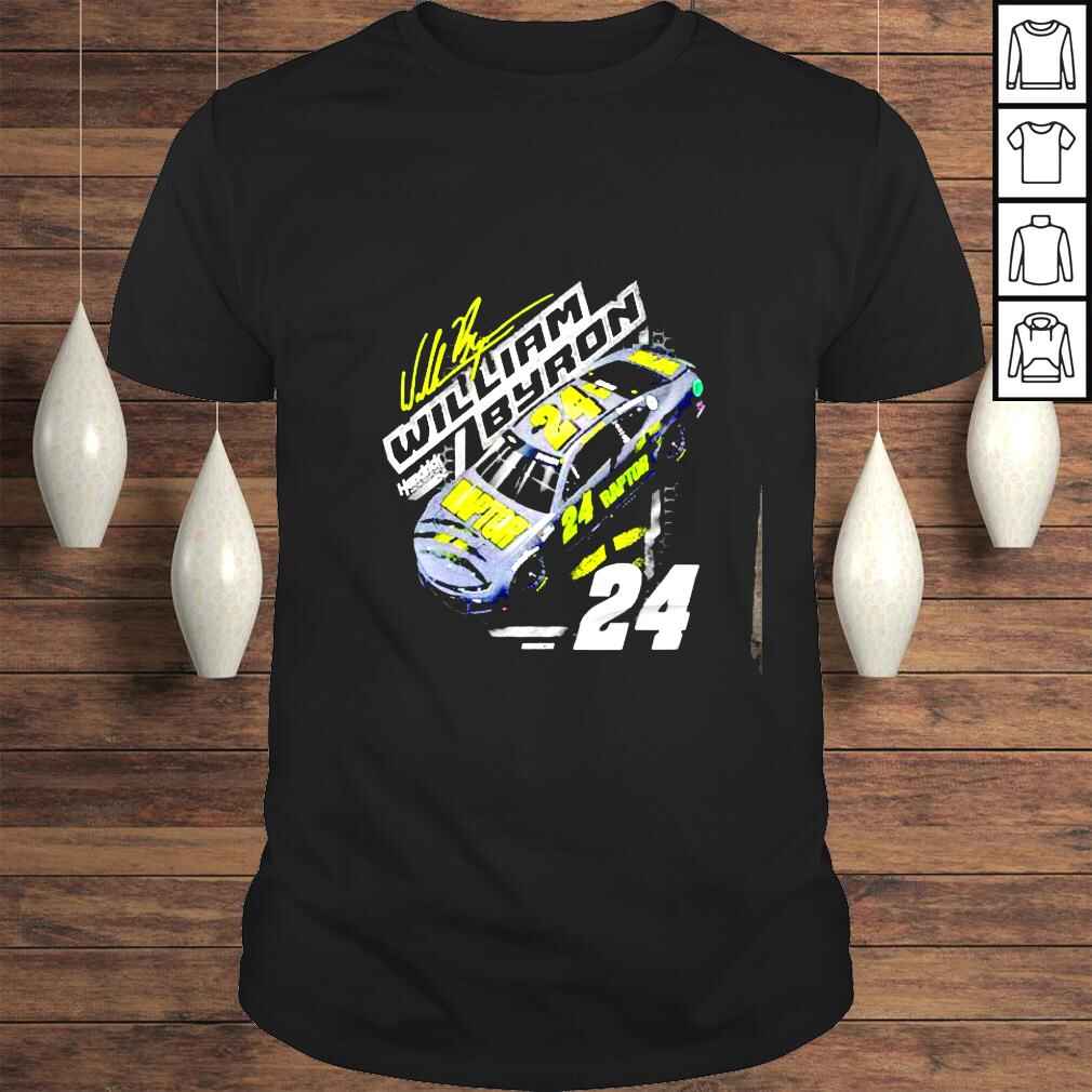 William Byron Hendrick Motorsports Team Collection Black Axalta Raptor signatures shirt
