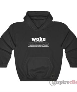 Woke Adjective A Fake State Of Awareness Only Achieved Hoodie