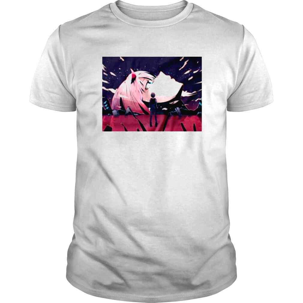 Zero Two Darling in The Franxx Neon Genesis Evangelion Crossover shirt