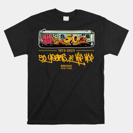 50 Years Of Hip Hop 50th Anniversary Retro Subway Graffiti Shirt