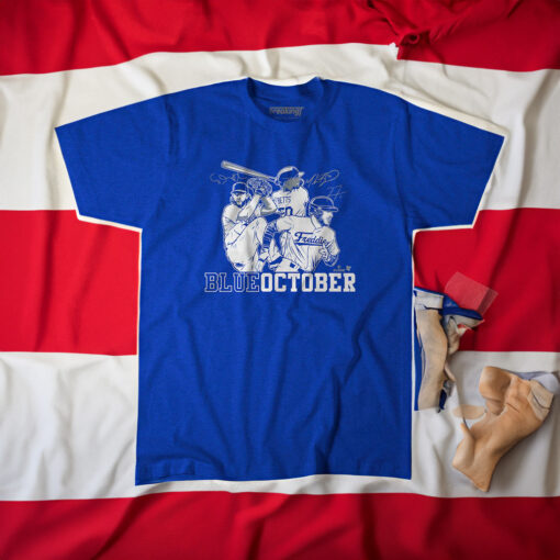 Blue October LA Baseball Shirts - Betts, Freeman, Kershaw