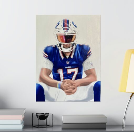 Buffalo Josh Allen Painting Poster